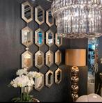 Honingraat spiegel Eric Kuster style 16 vakjes champagne NEW, Huis en Inrichting, Woonaccessoires | Spiegels, Nieuw, 150 tot 200 cm