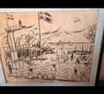 Vintage Zweedse lithografie Sol och bad David Larsson (1953), Ophalen of Verzenden