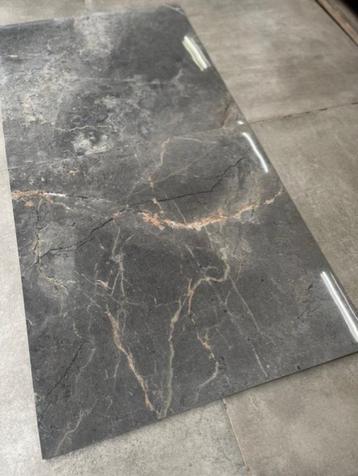 RESTPARTIJ! Vloertegels SRNTY Graphite Poli 60x60 Marmerlook beschikbaar voor biedingen