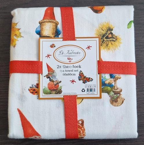 Rien Poortvliet De Kabouter Theedoek - Ongeopend, Huis en Inrichting, Keuken | Textiel, Nieuw, Theedoek of Handdoek, Wit, Verzenden