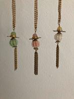 Boho ketting met bedeltje ZGAN, Ophalen of Verzenden, Zo goed als nieuw, Groen, Overige materialen