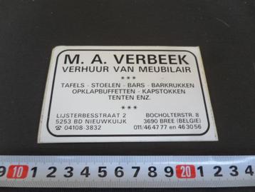 sticker nieuwkuijk bree B ma verbeek verhuur meubilair beschikbaar voor biedingen
