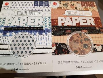 2 Vellum blocks met leuke prints beschikbaar voor biedingen