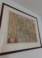 Kaart originele antieke gravure Frederik de Wit ingelijst, Boeken, Voor 1800, Ophalen of Verzenden, Frederik de Wit, Nederland