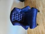 Stoel met hocker, Huis en Inrichting, Ophalen of Verzenden, Zo goed als nieuw, Stof, 50 tot 75 cm