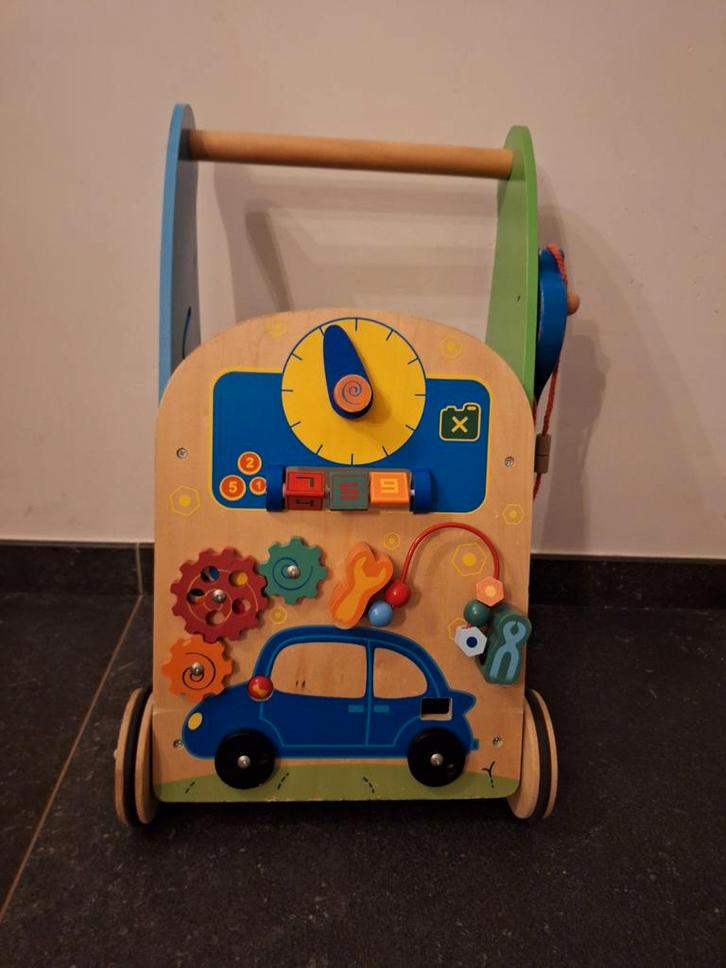 Houten Loopkar - Gebruikt, Kinderen en Baby's, Speelgoed | Babyspeelgoed, Gebruikt, Overige typen, Met wieltjes, Ophalen