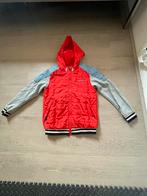 Vingino jas rood/grijs/spijkerblauw, maat 10, Ophalen of Verzenden, Zo goed als nieuw, Vingino, Jongen