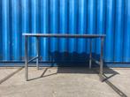 Brede RVS werktafel 152/94 met rvs kokers onder rvs werkblad, Huis en Inrichting, Keuken | Keukenelementen, Ophalen, Gebruikt
