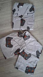 Flanellen pyjama game print 158-164, Ophalen of Verzenden, Meisje