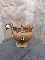 Koperen kolenkit / plantenpot met half losse voet, Antiek en Kunst, Antiek | Koper en Brons, Ophalen of Verzenden