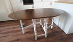 Ovale hangoor tafel met uitklapbare delen, Huis en Inrichting, Tafels | Eettafels, Ophalen, Gebruikt, 100 tot 150 cm, 50 tot 100 cm