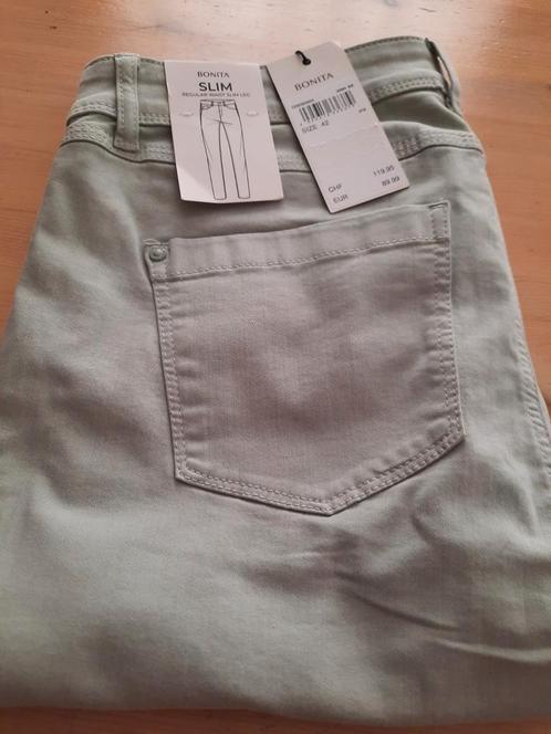 Nieuwe mintgroene powerstretch bonita broek 42/30, Kleding | Dames, Broeken en Pantalons, Ophalen of Verzenden