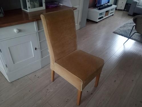Eetkamerstoelen 4x, Huis en Inrichting, Stoelen, Zo goed als nieuw, Vier, Hout, Stof, Overige kleuren, Ophalen