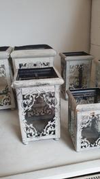 Landelijk windlichten  set 3 stuks, Huis en Inrichting, Overige materialen, Ophalen of Verzenden, Zo goed als nieuw, Kandelaar