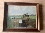 Schilderij m de boer weiland steenbergen kruisland, Antiek en Kunst, Ophalen
