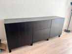 Dressoirkast Ikea Besta zwart, Huis en Inrichting, Kasten | Dressoirs, Ophalen, Zo goed als nieuw, 25 tot 50 cm