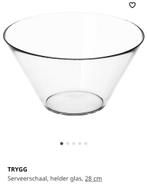 TRYGG Serveerschaal schaal kom helder glas IKEA 28 cm 15 hg, Ophalen of Verzenden, Zo goed als nieuw, Glas
