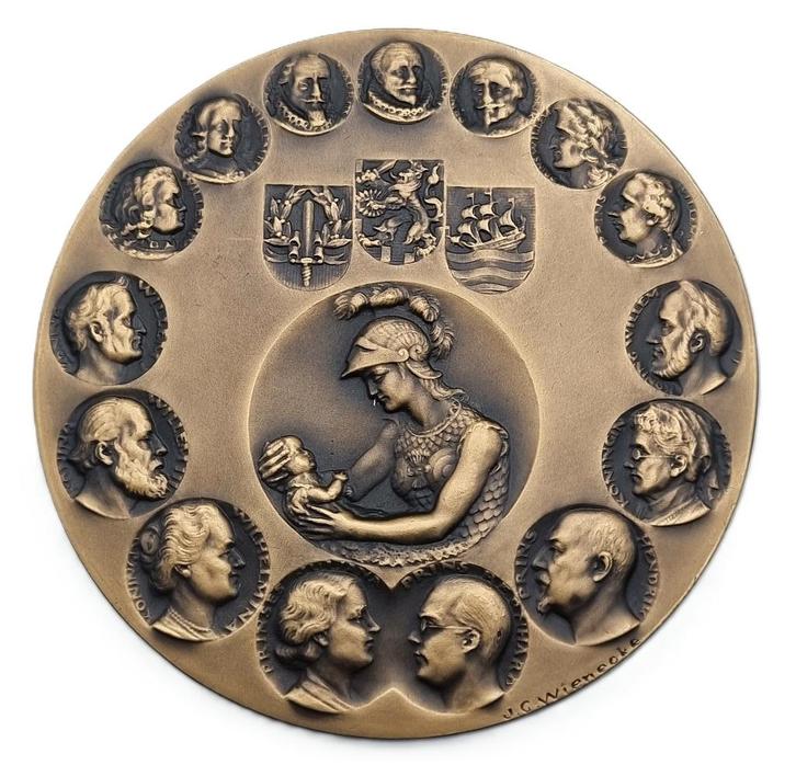 1063. Geboorteplaquette - Oranjevorsten, ca. 1980, Verzamelen, Overige Verzamelen, Zo goed als nieuw, Ophalen of Verzenden