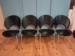 4 x Trinidad stoel van Frederica, zwart / mat chroom., Zwart, Danish design, mid-century modern, vintage, retro, Ophalen of Verzenden