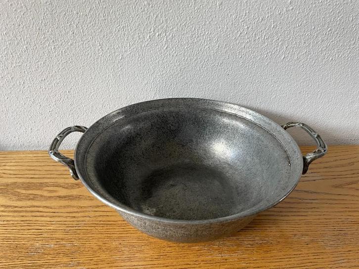 Antieke tinnen schaal, bak   Ø 28.5 cm (REK 3), Antiek en Kunst, Antiek | Tin, Ophalen of Verzenden
