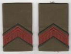 Set rangen epauletten Soldaat 2e kl (B8), Verzamelen, Ophalen of Verzenden, Landmacht, Nederland, Embleem of Badge