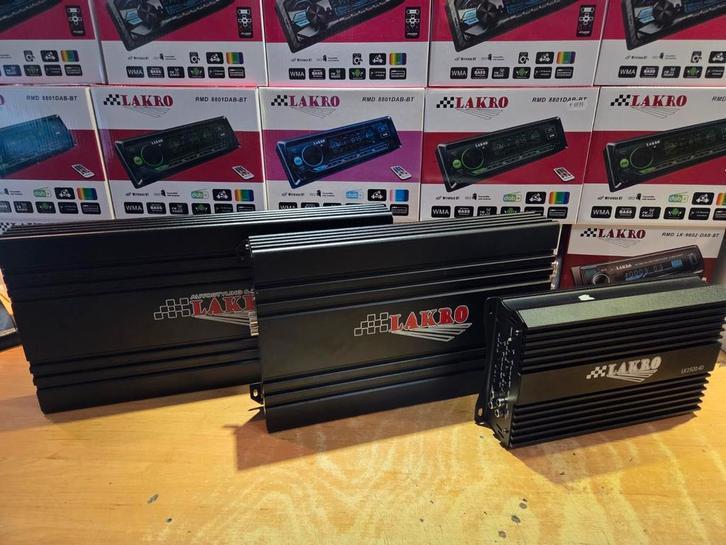 Dikke Digitale lakro versterkers met echte real vermogens, Auto diversen, Autospeakers, Nieuw, Ophalen of Verzenden