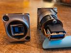 Neutrik NAUSB3 USB A-B/B-A verloop chassisdeel, Muziek en Instrumenten, Kabels en Stekkers, Ophalen of Verzenden, Apparatuur