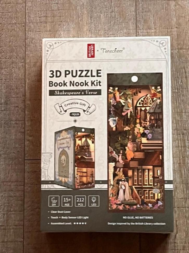 TONECHEER booknook Shakespears' verse actieprijs €49,95, Hobby en Vrije tijd, Knutselen, Nieuw, Knutselwerk, Ophalen of Verzenden