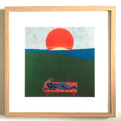 Collage “Het gouden uur”, Antiek en Kunst, Kunst | Schilderijen | Modern, Ophalen of Verzenden