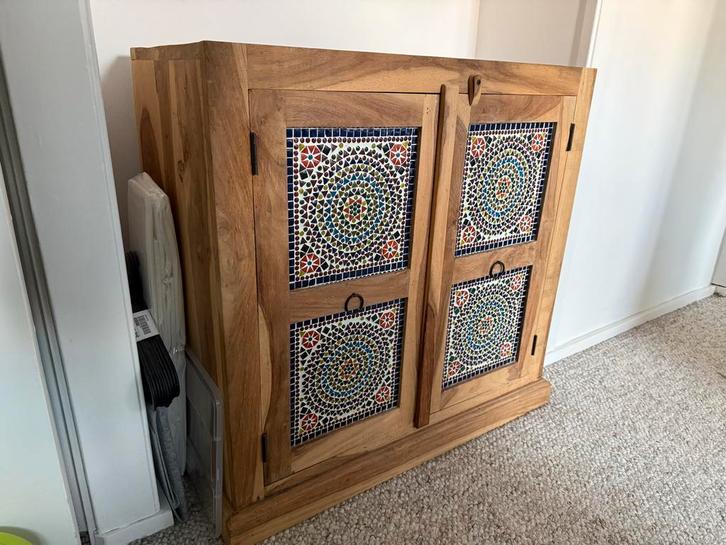 Oosters kastje met mozaïek glas, Huis en Inrichting, Kasten | Overige, Gebruikt, Ophalen