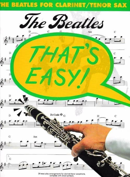Klarinet/Tenor Sax.That's Easy! The Beatles -clarinet, Muziek en Instrumenten, Bladmuziek, Gebruikt, Blues, Saxofoon, Klarinet