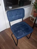 Blauwe Eetkamerstoel met Stalen Frame, Huis en Inrichting, Stoelen, Ophalen