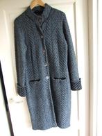 The Barn zgan lang wollen vest zwart/grijs/blauwig 42, Kleding | Dames, Truien en Vesten, Overige kleuren, The Barn, Maat 42/44 (L)