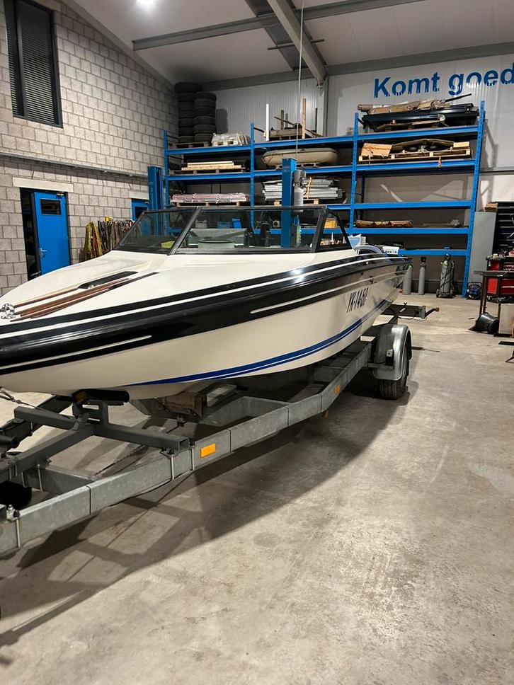 Supra Comp TS6M 1987 – PCM 5.7 op LPG – met gekeurde trailer, Watersport en Boten, Speedboten, Gebruikt, 6 meter of meer, Overige brandstoffen