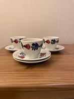 3x kop en schotel van boerenbont, Ophalen, Zo goed als nieuw, Kop(pen) en/of Schotel(s), Aardewerk