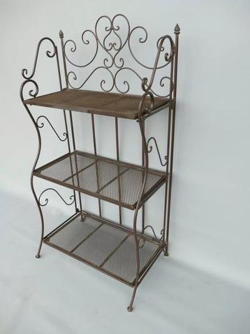 Inklapbaar Wandrek/Plantenrek - Bruin Metaal beschikbaar voor biedingen