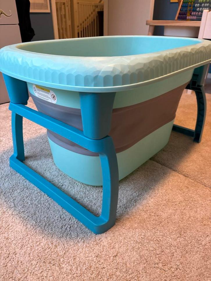 Inklapbaar Babybadje met Zitje, Kinderen en Baby's, Badjes en Verzorging, Zo goed als nieuw, Badje, Overige merken, Standaard