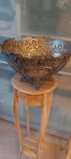 Schaal, brocante barok zilverkleur, Ophalen of Verzenden, Zo goed als nieuw, Rond, Schaal