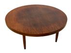 Vintage Houten Ronde Salontafel Jaren 60 Design, Huis en Inrichting, Tafels | Salontafels, 100 tot 150 cm, Vintage, Zo goed als nieuw