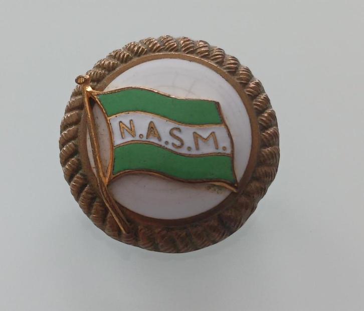 scheepvaart  embleem-speld Holland Amerika Lijn / NASM, Verzamelen, Scheepvaart, Gebruikt, Overige typen, Verzenden