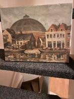 Twee schildery en lijst zo van zolder af gehaald, Antiek en Kunst, Ophalen of Verzenden