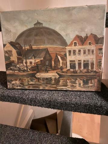 Twee schildery en lijst zo van zolder af gehaald beschikbaar voor biedingen