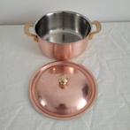 Culinox spring GL koperen sauspan hapjespan pan met deksel, Ophalen of Verzenden, Gebruikt, Rvs, Koekenpan of Braadpan