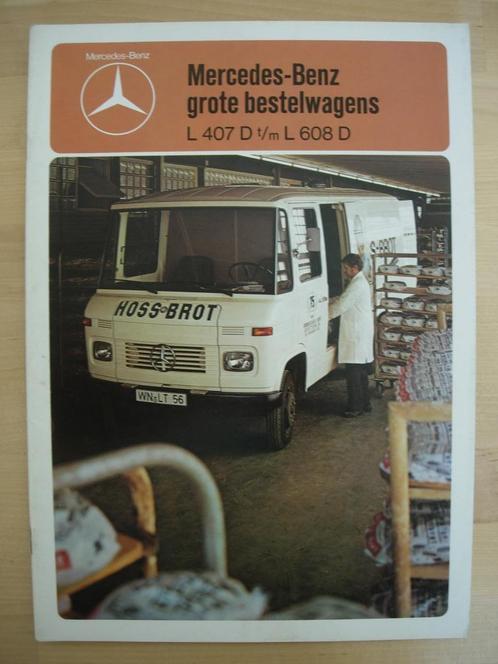 Mercedes 407 409 508 608 Brochure 1978 - 407D 508D 608D, Boeken, Auto's | Folders en Tijdschriften, Zo goed als nieuw, Mercedes