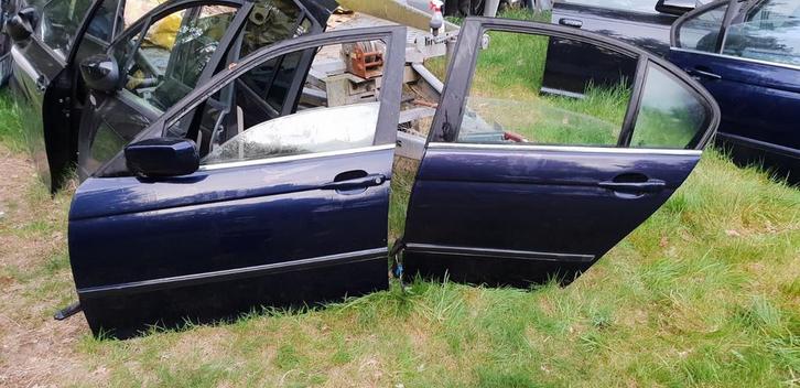BMW 3SERIE E46 PORTIEREN LV+LA   SEDAN BJ 98 TOT 2004, Auto-onderdelen, Carrosserie en Plaatwerk, Deur, Gebruikt, Ophalen of Verzenden