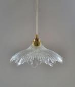 Vintage geslepen glas hanglamp  (3 stuks beschikbaar), Huis en Inrichting, Lampen | Hanglampen, Ophalen of Verzenden