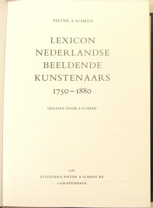 Lexicon Nederlandse Beeldende Kunstenaars 1750-1880; Scheen, Boeken, Kunst en Cultuur | Beeldend, Zo goed als nieuw, Ophalen of Verzenden