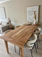Prachtige massief teak houten tafel, Huis en Inrichting, Tafels | Eettafels, Gebruikt, Landelijk, robuust, tijdloos, Teakhout
