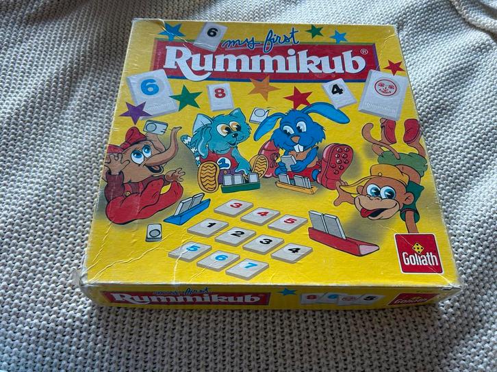 Mijn eerste Rummikub - Leuk familiespel!, Hobby en Vrije tijd, Gezelschapsspellen | Bordspellen, Gebruikt, Ophalen of Verzenden