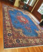 Groot Perzisch tapijt handgeknoopt Tabriz met zijde, Gebruikt, Rood, 200 cm of meer, Ophalen of Verzenden